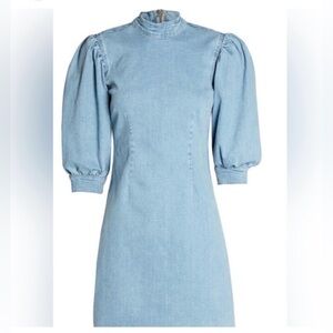 Ganni Elegant Blue Denim Dress